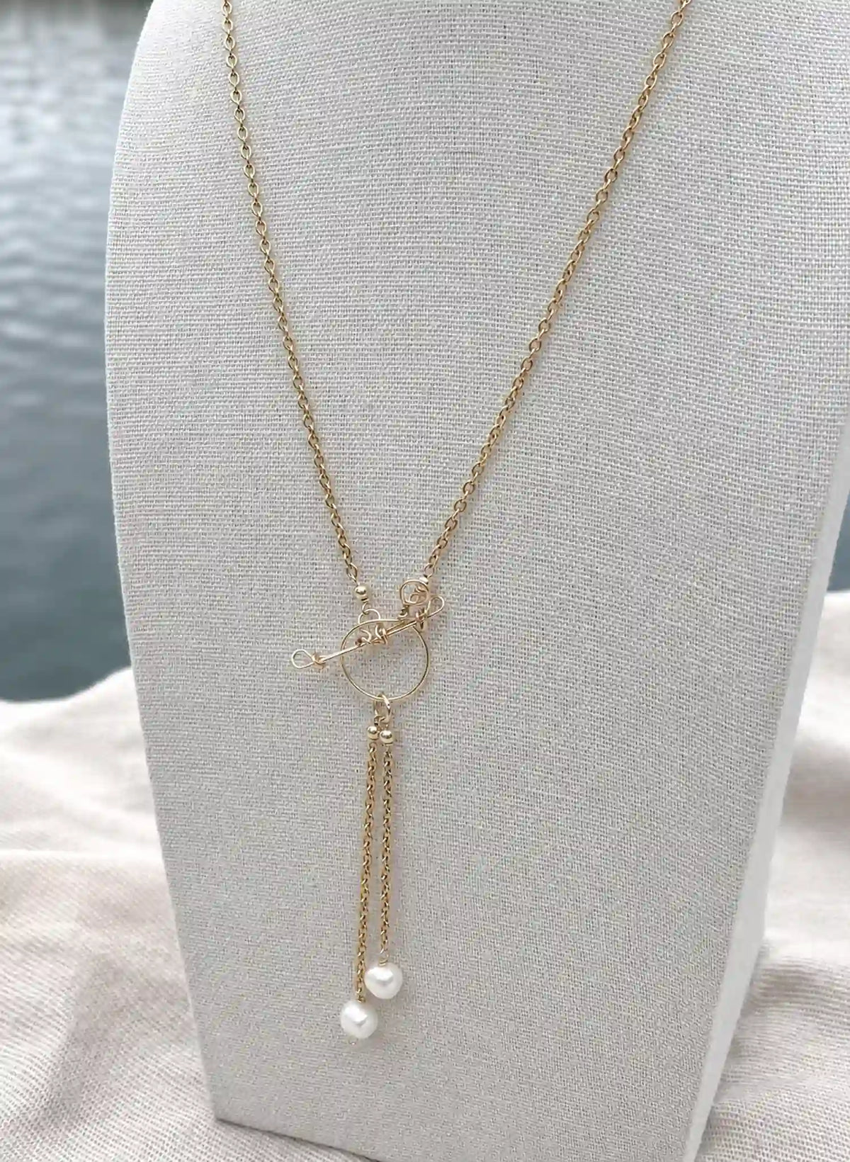 Freshwater Pearl Toggle Clasp Necklace