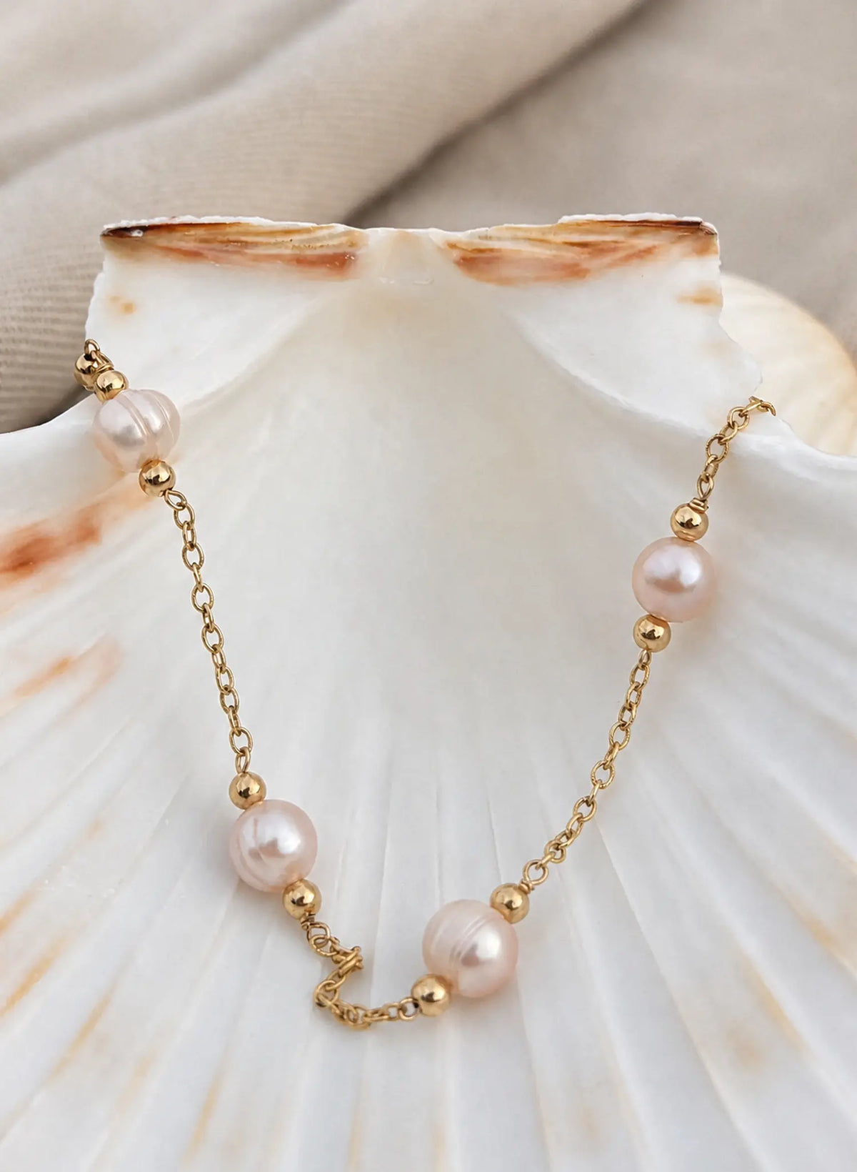 Aurora Light Pink Freshwater Pearl Bracelet