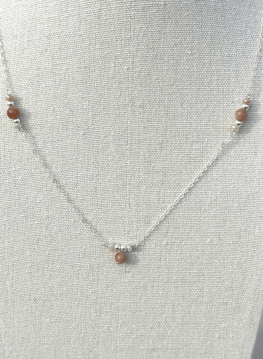 Aurora SS Sunstone Necklace