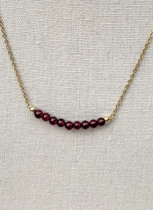 Luna Garnet Necklace