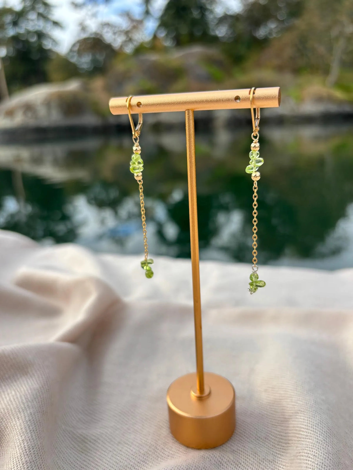 Peridot Dangly Earrings
