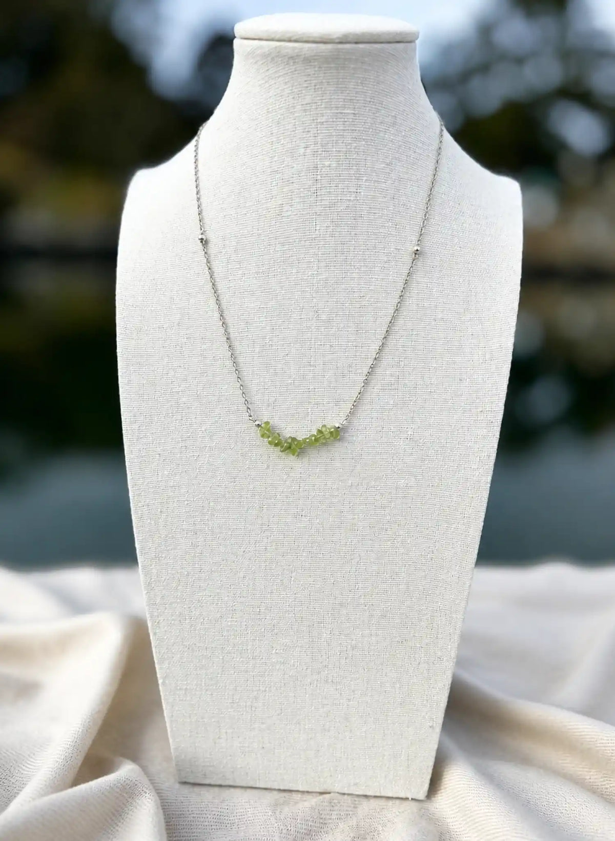 Luna Sterling Silver Peridot Necklace