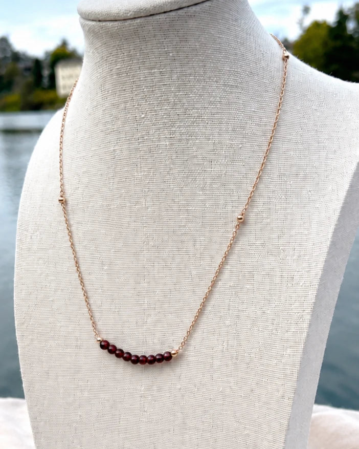 Luna Garnet Necklace