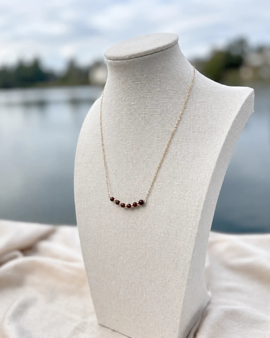 Luna Garnet Necklace