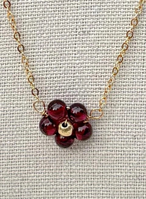 Flora Garnet Necklace