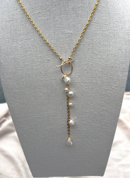 Lariat Freshwater Pearl  Necklace