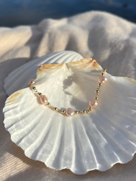 Ola Pink Freshwater Pearl Bracelet