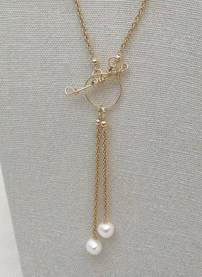 Freshwater Pearl Toggle Clasp Necklace