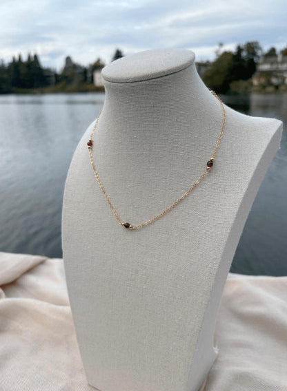 Aurora Garnet Necklace