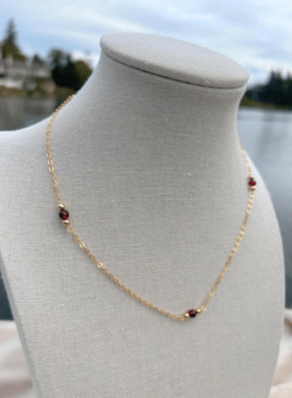 Aurora Garnet Necklace