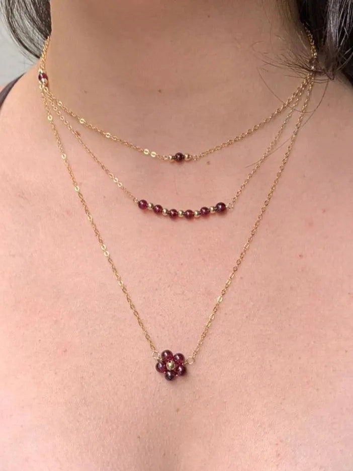 Aurora Garnet Necklace