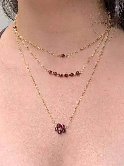 Aurora Garnet Necklace
