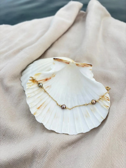 Aurora Grey Freshwater Pearl Bracelet