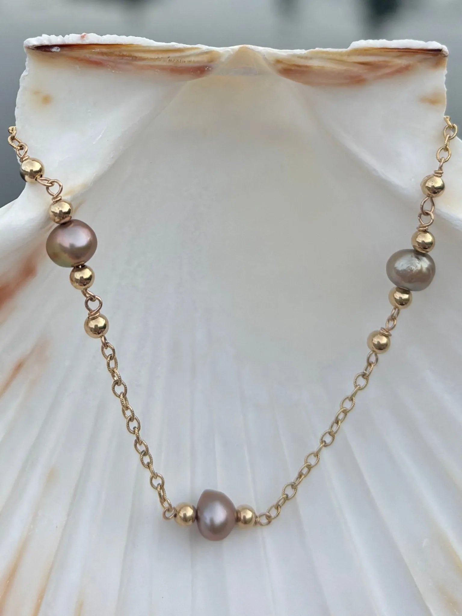 Aurora Grey Freshwater Pearl Bracelet