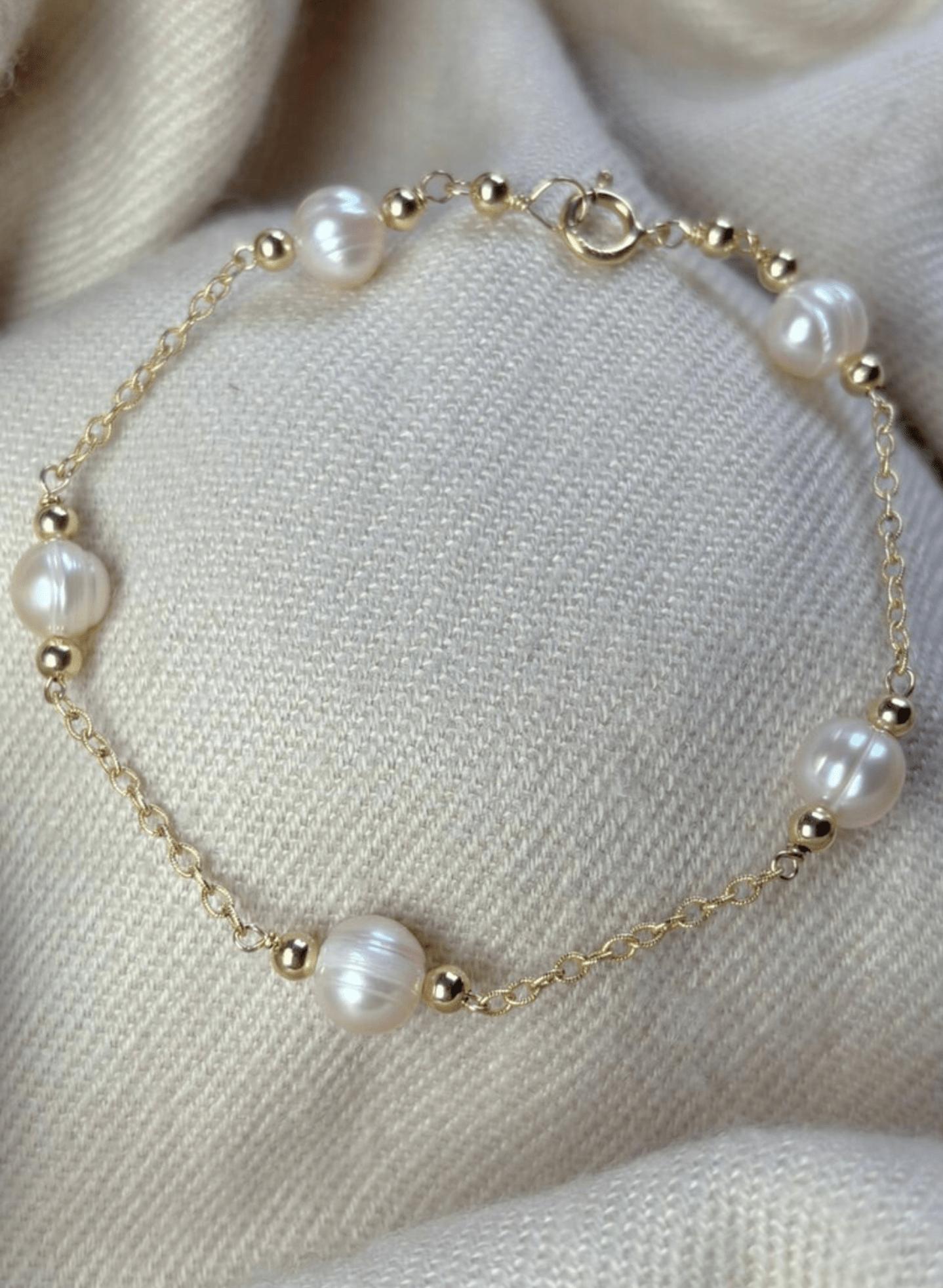 Aurora Light Pink Freshwater Pearl Bracelet