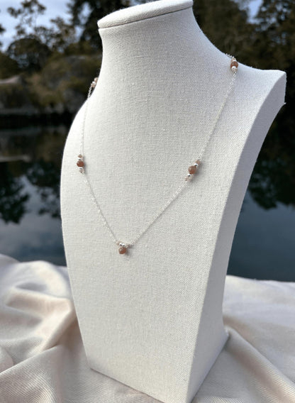 Aurora SS Sunstone Necklace