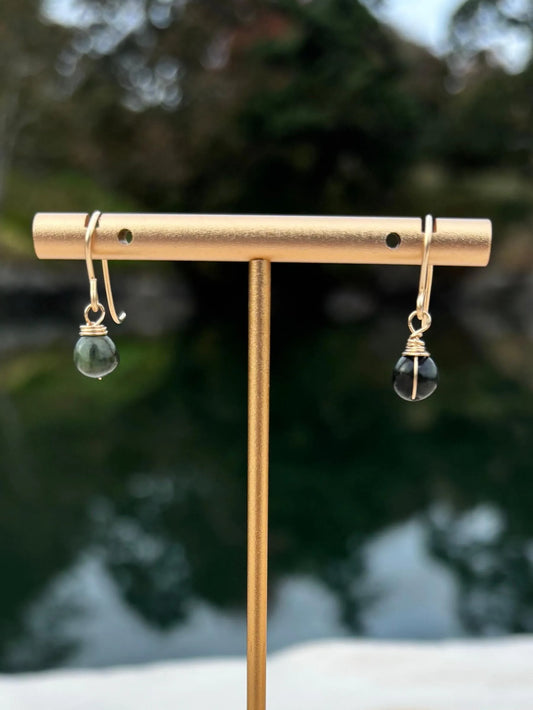 BC Nephrite Jade Drop Earrings