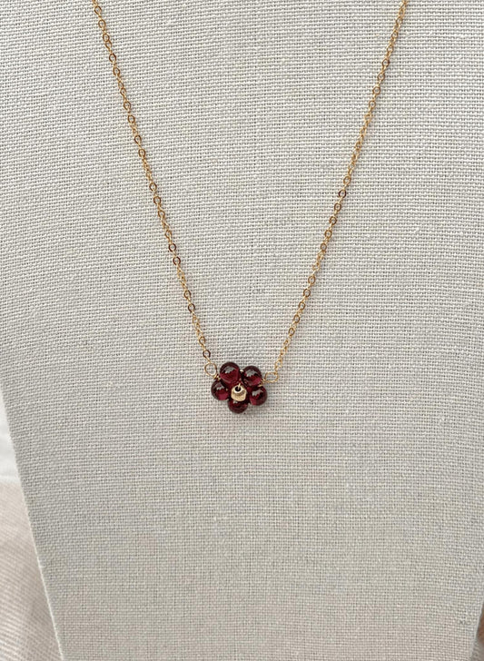Flora Garnet Necklace