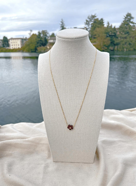 Flora Garnet Necklace