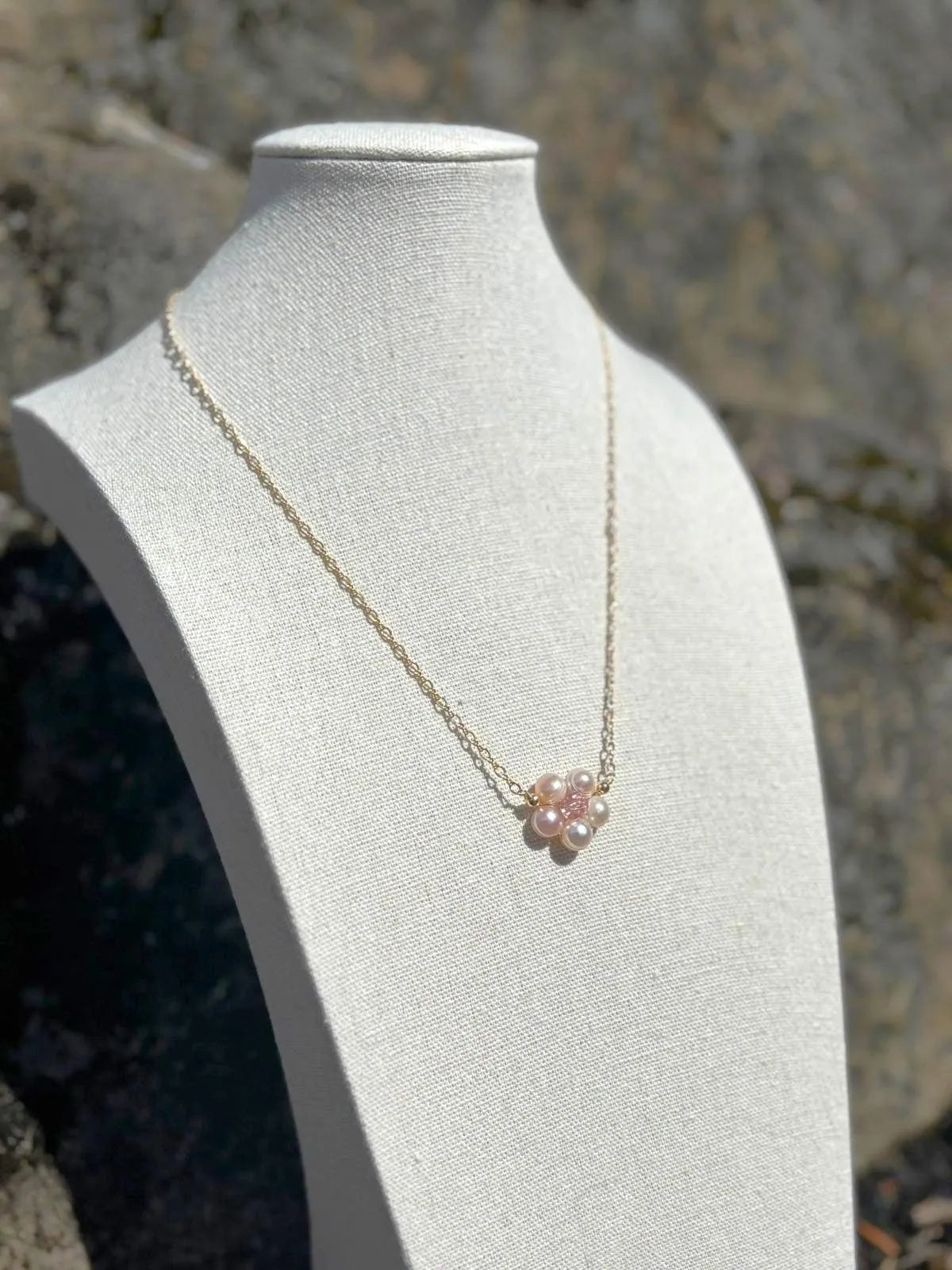 Flora Pink Freshwater Pearl Necklace