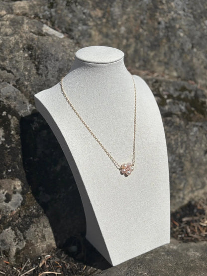 Flora Pink Freshwater Pearl Necklace
