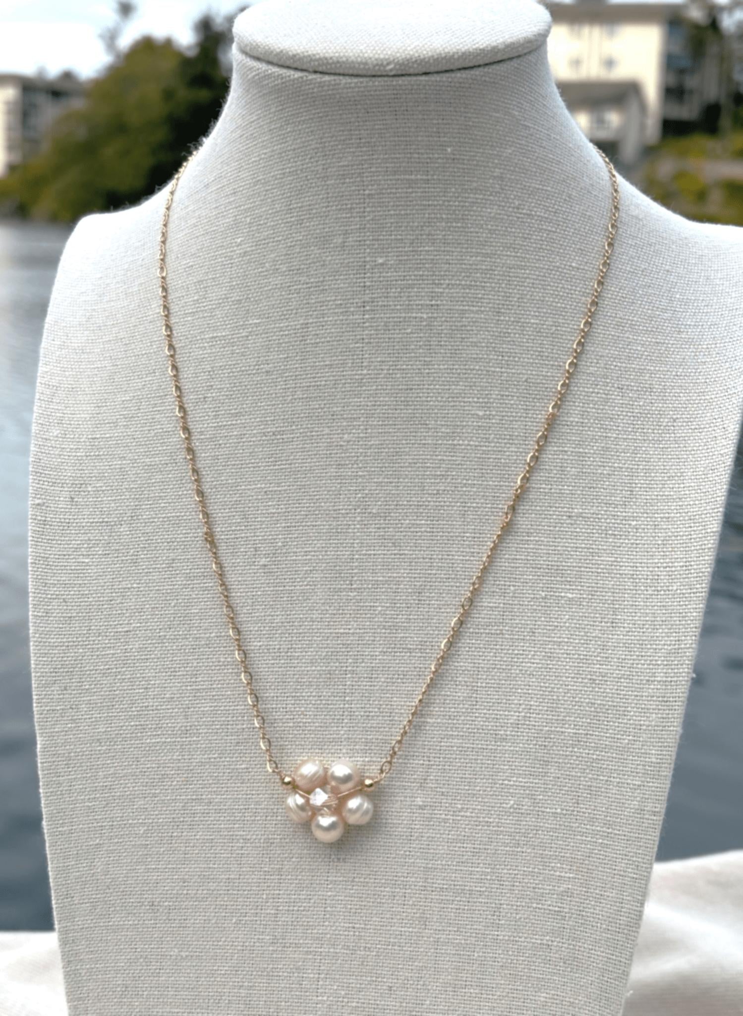 Flora Pink Freshwater Pearl Necklace