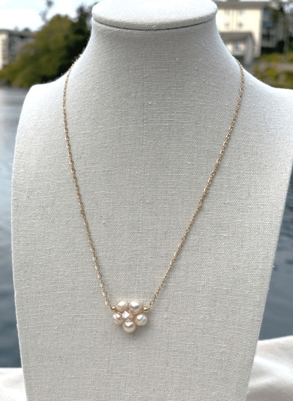 Flora Pink Freshwater Pearl Necklace