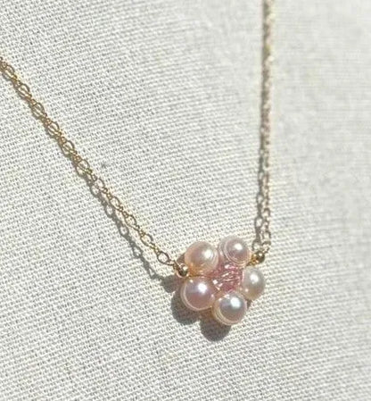 Flora Pink Freshwater Pearl Necklace
