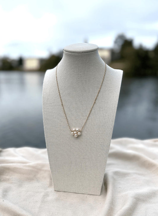 Flora Pink Freshwater Pearl Necklace