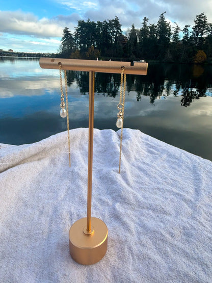 Freshwater Pearl Threader Earrings