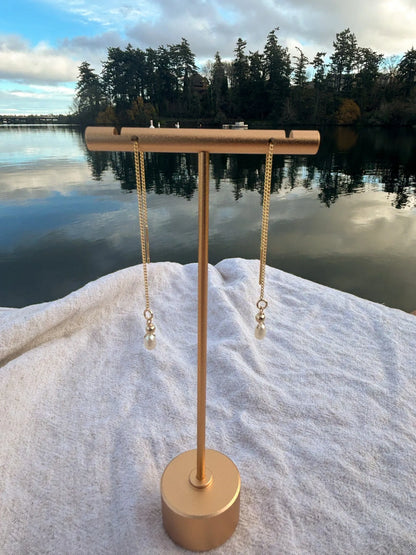 Freshwater Pearl Threader Earrings