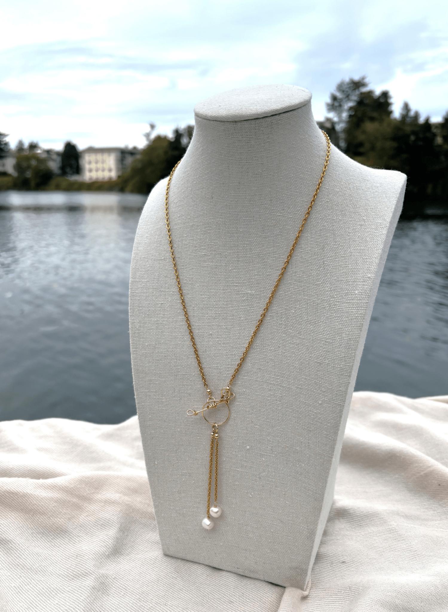 Freshwater Pearl Toggle Clasp Necklace