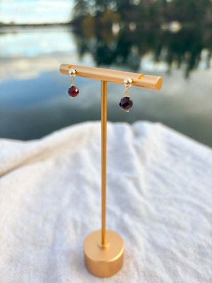 Garnet Drop Earrings