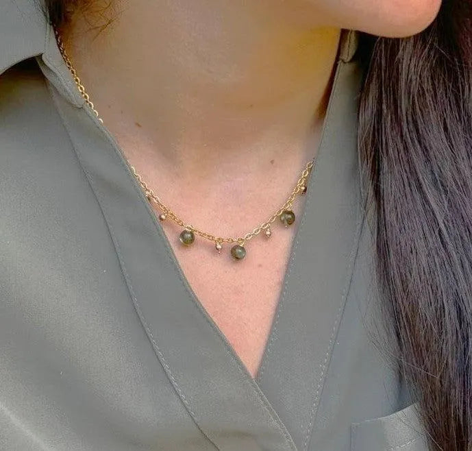 Labradorite Drop Necklace