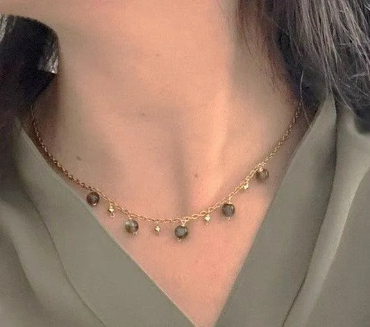 Labradorite Drop Necklace