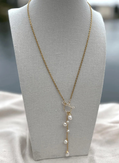 Lariat Freshwater Pearl  Necklace