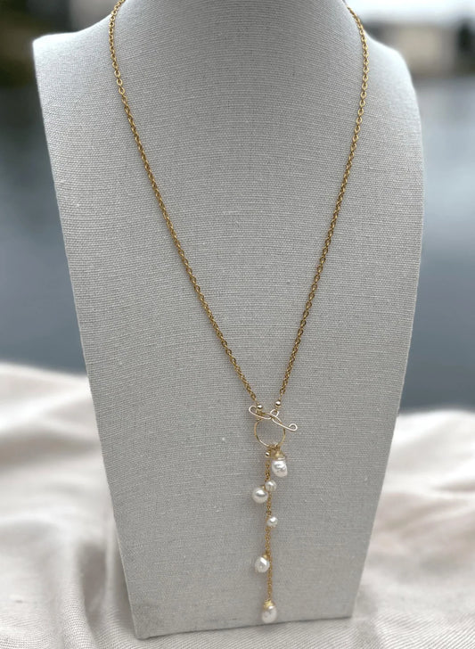 Lariat Freshwater Pearl  Necklace