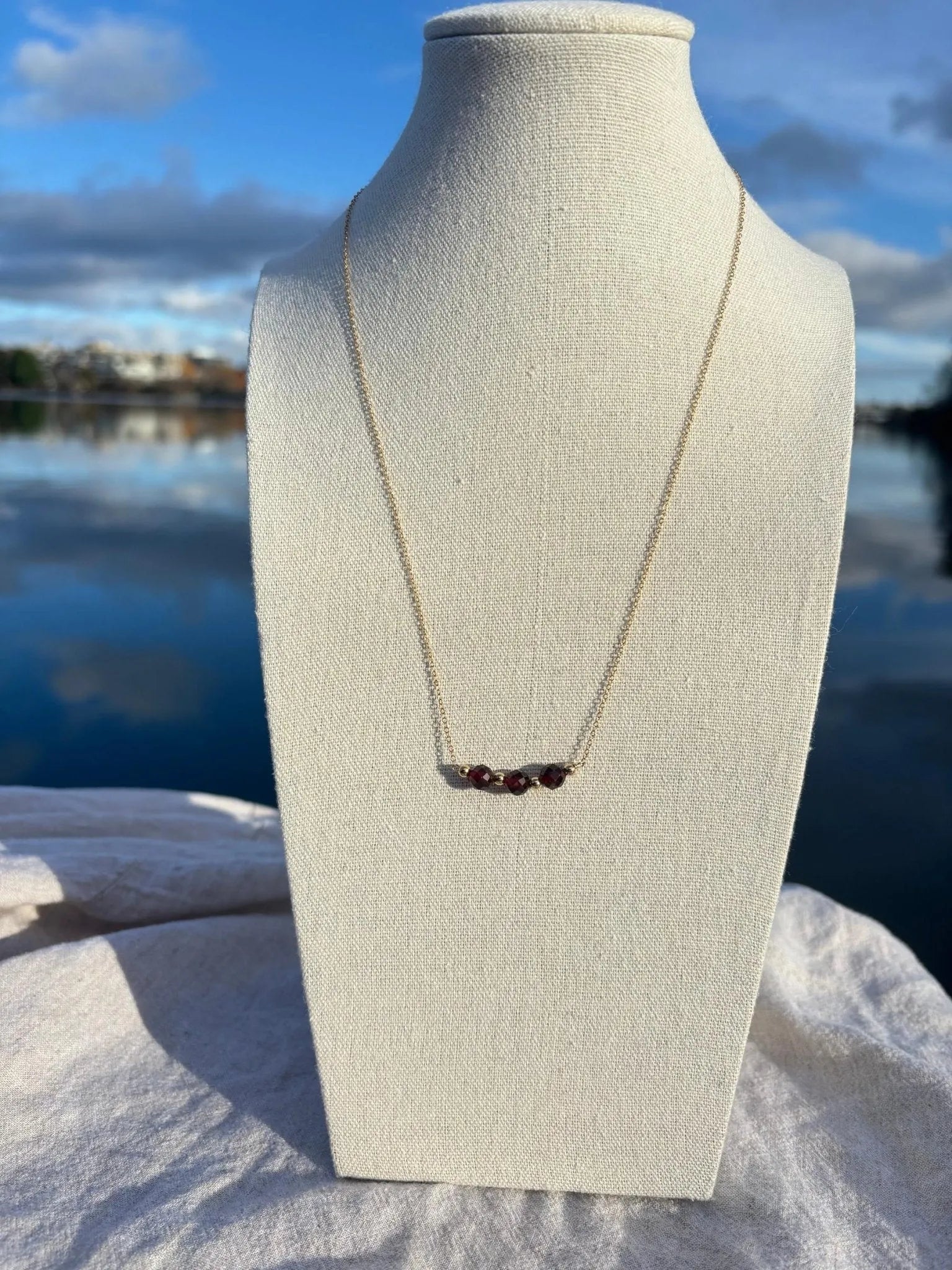 Luna Garnet Necklace