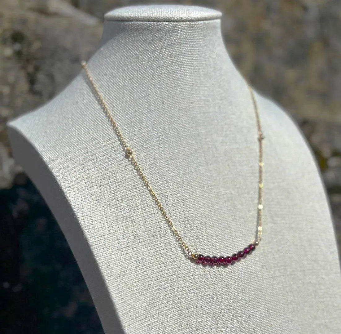 Luna Garnet Necklace