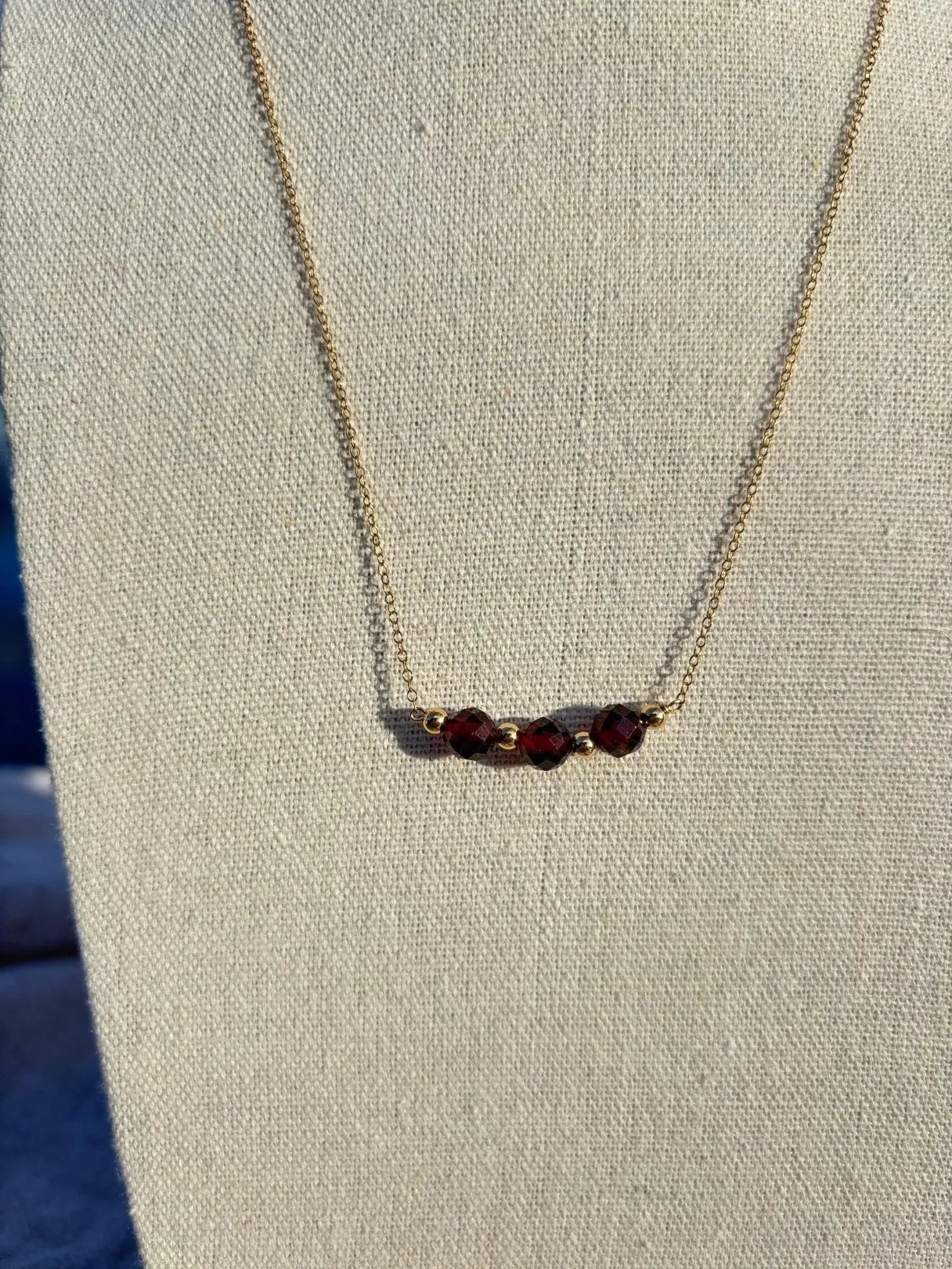 Luna Garnet Necklace