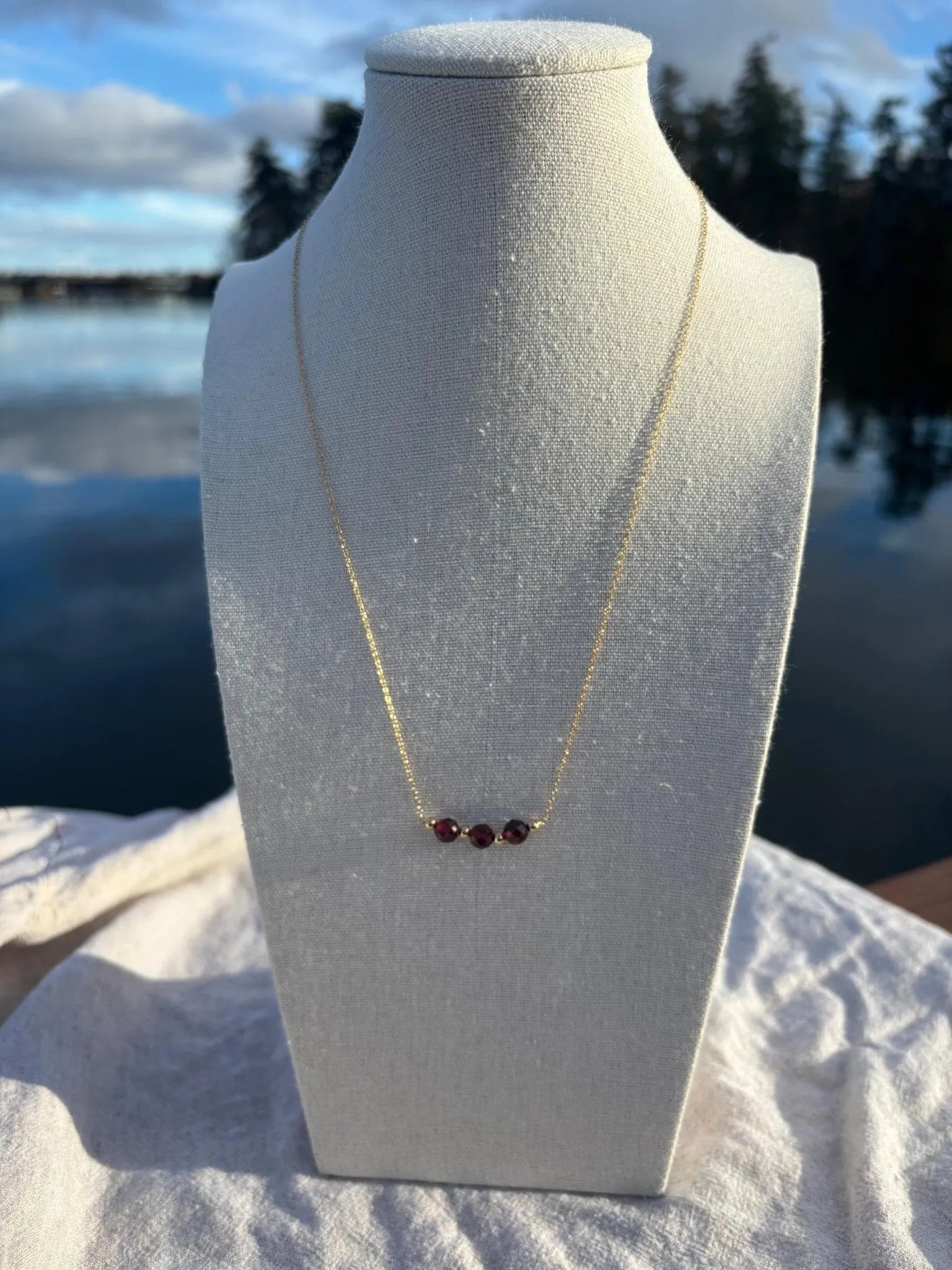 Luna Garnet Necklace