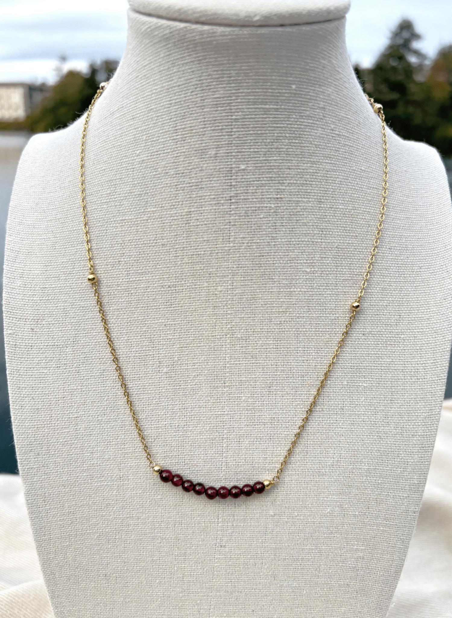 Luna Garnet Necklace