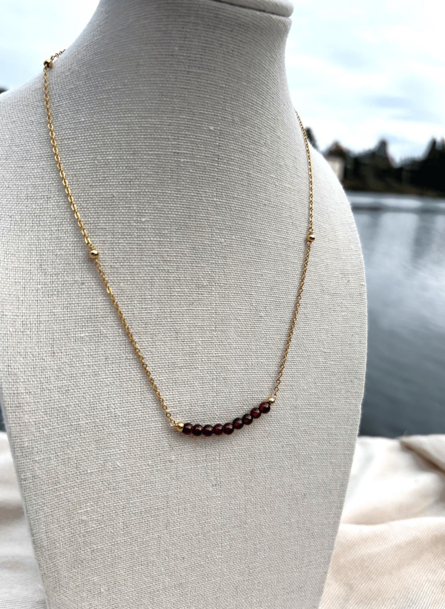 Luna Garnet Necklace