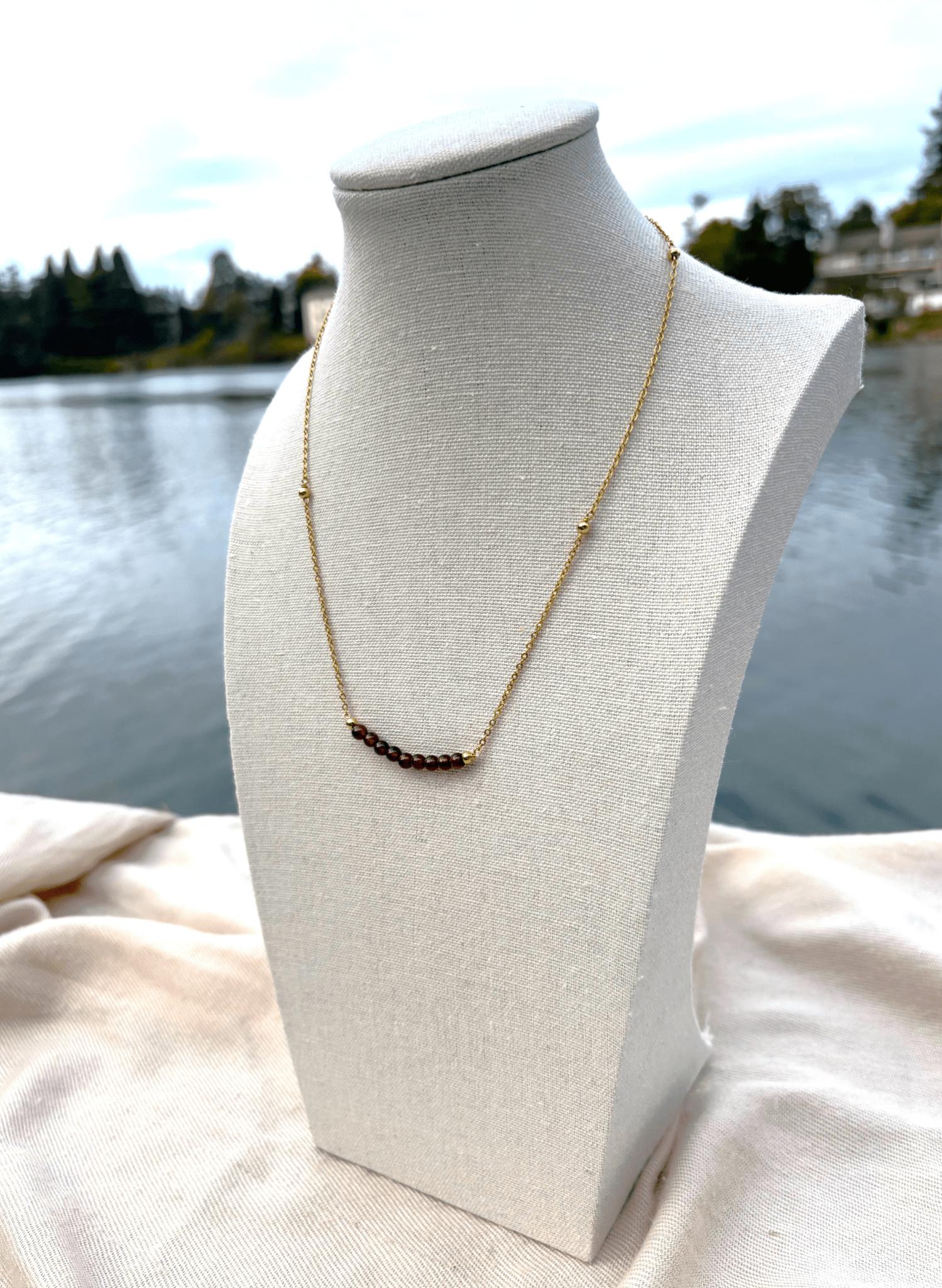Luna Garnet Necklace