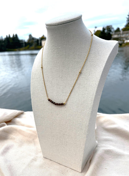 Luna Garnet Necklace