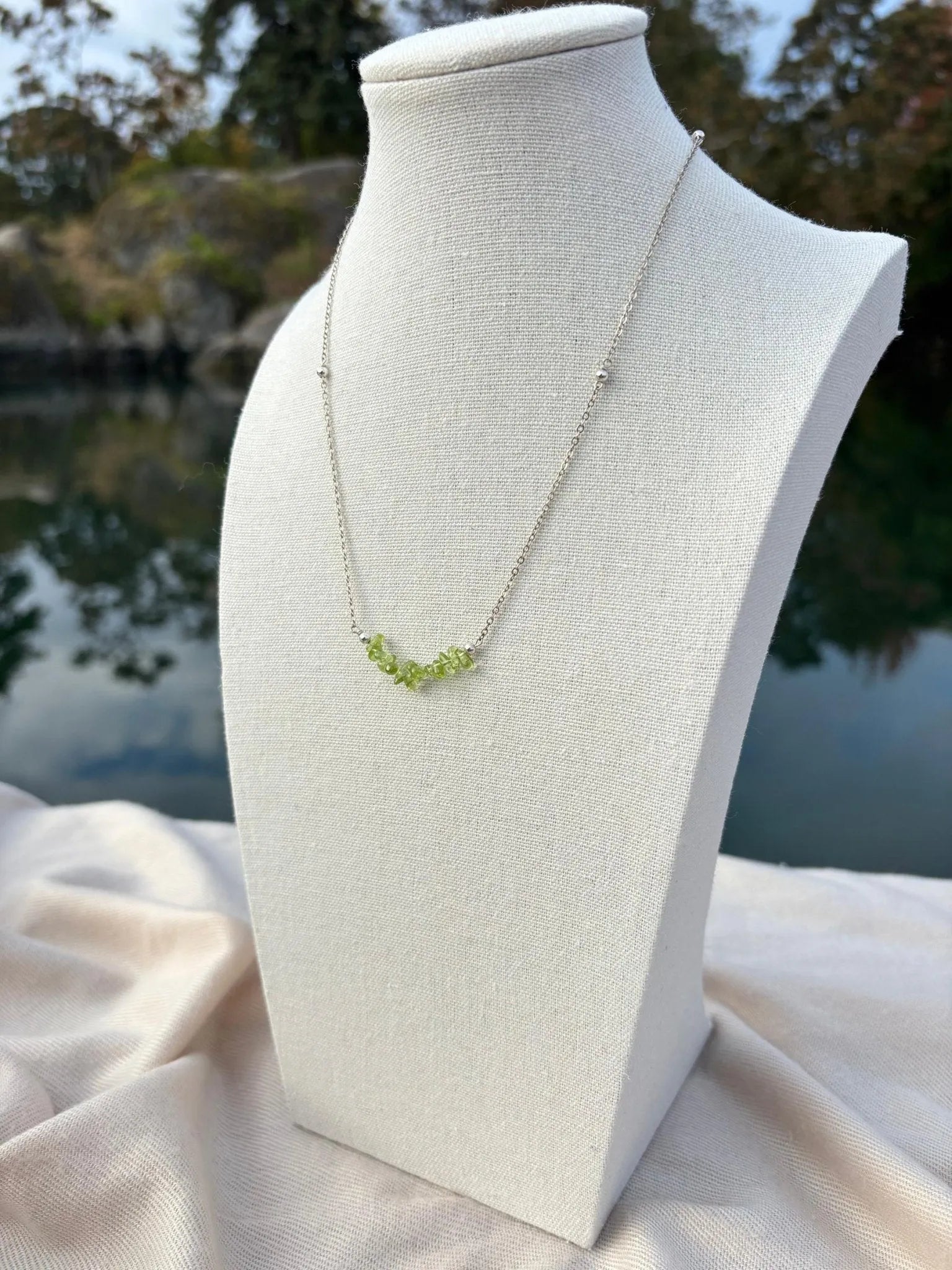 Luna Sterling Silver Peridot Necklace