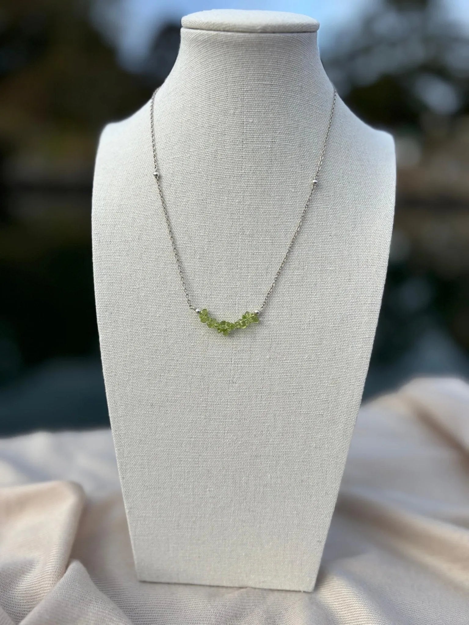 Luna Sterling Silver Peridot Necklace