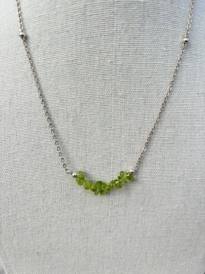 Luna Sterling Silver Peridot Necklace