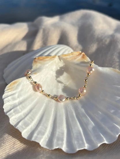 Ola Pink Freshwater Pearl Bracelet