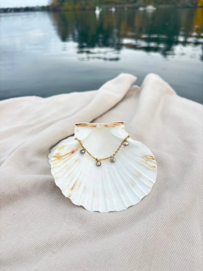 Solara Grey Freshwater Pearl Bracelet